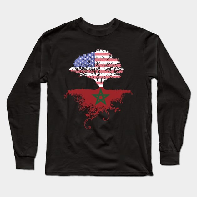 Moroccan American Blend Long Sleeve T-Shirt by ShopiLike